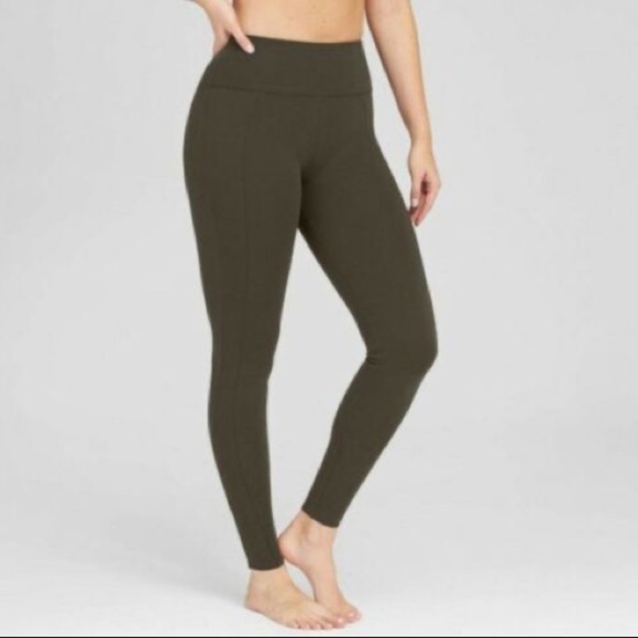 SPANX Assets Ponte Shaping High Waisted Dark Fir Green Leggings Women Size L - Picture 1 of 6